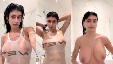 mia khalifa nude wet tank top shower onlyfans livestream leaked 1024x686 1