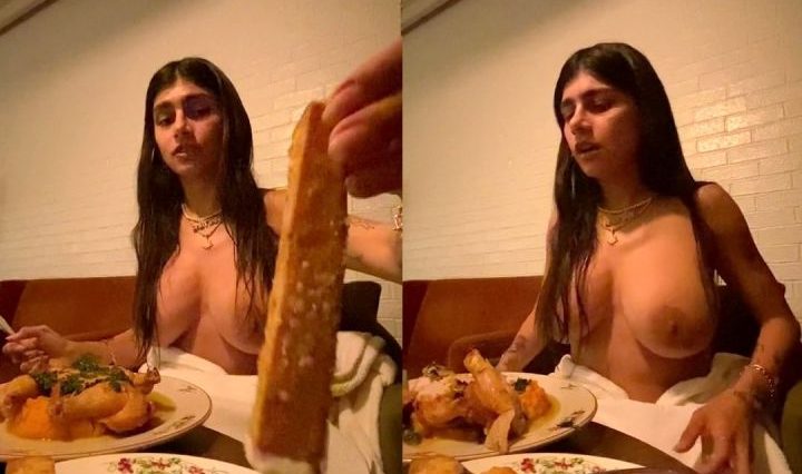 mia khalifa topless hotel dinner onlyfans video leaked