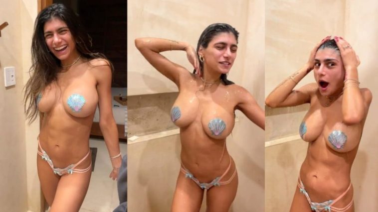 mia khalifa of nude nipple pasties shower video leaked 1024x686 1