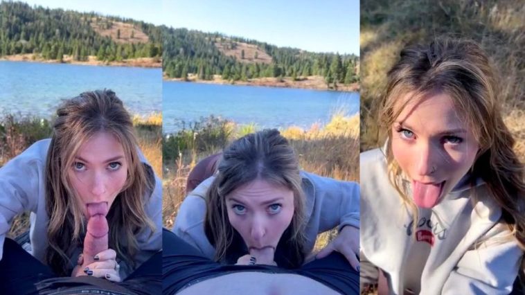 theprincessjess outdoor blowjob cum swallow video leaked 1024x686 1