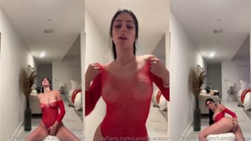 camilla araujo red mesh bodysuit onlyfans ppv video leaked