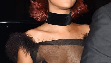 rihanna candid see through nipple slip photos leaked nauuos