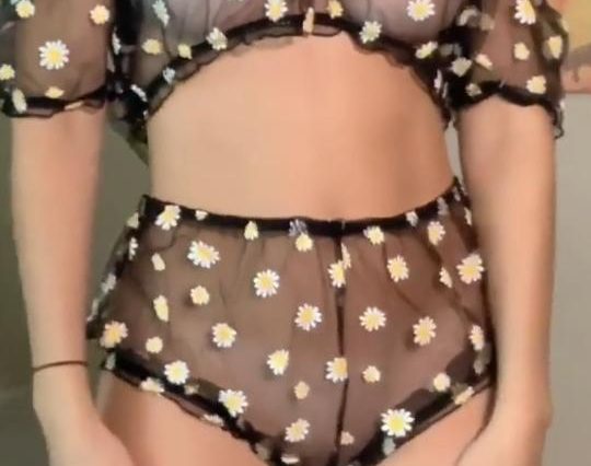 vicky stark sweet and girlie lingerie try on video rqntlv