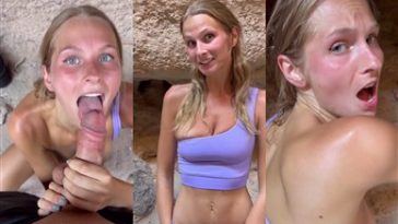 peachyprime caught masturbating and gets creampied by a random hiker